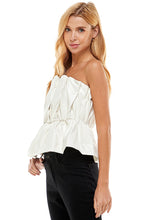 Load image into Gallery viewer, Let Me Love You Leather Ruffle Top