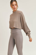 Load image into Gallery viewer, Waffle Knit Crop Top - Mocha