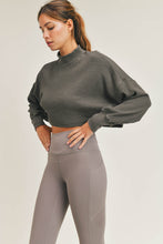 Load image into Gallery viewer, Waffle Knit Crop Top - Olive