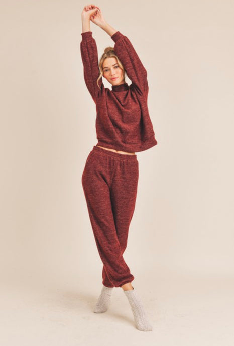 Red Velvet Lounge Set